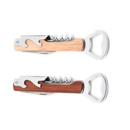 Wood Handle Professional Wine Opener Multifunction Portable Screw Corkscrew Wine Bottle Opener Cook Tools Kitchen Accessories