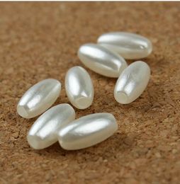 1000pcs/lot Rice Shape Loose Beads Imitation Pearl Spacer Loose Beads 8x4mm Jewerly Accessorie for DIY Making