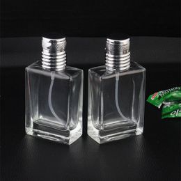 30ml Clear Glass Spray Refillable Perfume Bottles Glass Automizer Empty Cosmetic Container For Travel fast shipping F20173601
