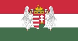 hungary Flag of Hungary (1915-1918 angels) 3ft x 5ft Polyester Banner Flying 150* 90cm Custom flag outdoor