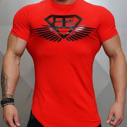 2018 Year New Men's Fitness Body Engineers Brand Summer Strong And Handsome Man Irregular Round Collar T-shirt With Short Sleeve