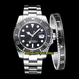 6 Color Cheap New 116610 Date Black Dial Asian 2813 Automatic Mens Watch Ceramics Bezel Sapphire Stainless Steel Band With Free Bracelet