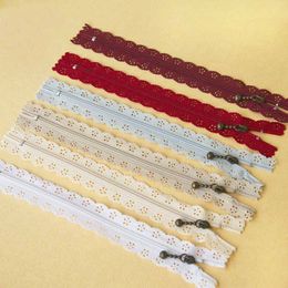 3# 20cm Nylon Coil Beautiful Lace Zippers for DIY bag Tailor Sewer Craft