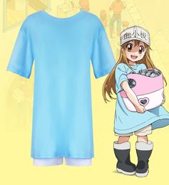 cells at work UK - Asian Size Japan Anime Cells At Work Platelet Cosplay Party Uniform Costume Shirt Shorts Full Set