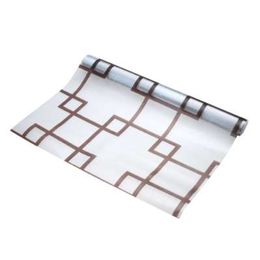 PVC Self-Adhesive Glass Sticker Window Films Brown Lattice Window Sticker Home Window Toilet Partition Decorative Glass Film