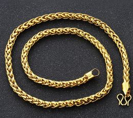 wheat chain filled Australia - Men 18k Yellow Gold Filled 6mm wheat Chain Miami Cuban Curb Link Chain
