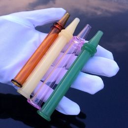 2018 New Mini Nector Collector Coloured Pen Style Nector Collectors Straight Tube Pyrex Glass Oil Burner Pipes Smoking Accessories Dab Straw