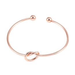 Love Knot Bangle Bracelet Adjustable Tie The Knot Cuff Bangle Bridesmaid Gift