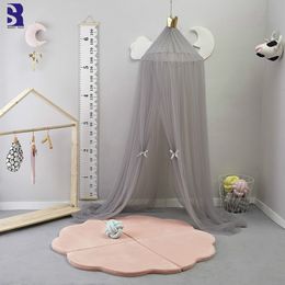 SunnyRain 10 Layers Tulle Crib Canopy Mosquito Bed Tent Baby Mosquito Nets Bed Net Round Dome Canopy 240cm Height