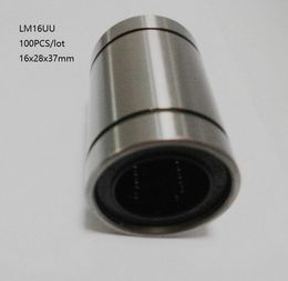 100pcs/lot LM16UU 16mm Linear ball bearings linear sliding bushing linear motion bearings 3d printer parts cnc router 16x28x37mm