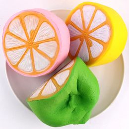 Lemon squishy toy Slow Rising pink yellow green Squishy Squeeze Toy Novelty Items 120pcs/lot T2I216