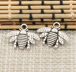 100pcs/lot Vintage Zinc Alloy Bee Charms For Diy Jewelry Pendant Making 21x16mm