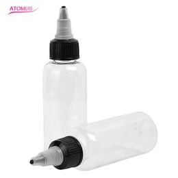 10pcs Clear 60ml Plastic Squeeze Bottles With Beak Caps Empty E Liquid Bottles Pet Ejuice Bottles