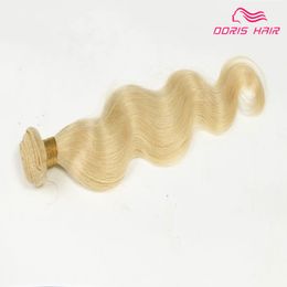 Remy Hair Wefts Blond 613 Colour human hair bundles Brazilian Indian human hair weave extension body wave fast delivery
