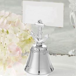 50PCS Silver Anchor Place Card Holder Wedding Favours Nautical Party Table Decor Idea