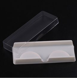 Packing box for eyelash blank eyelashes plastic packaging transparent lid white tray wholesales 100 sets/lot