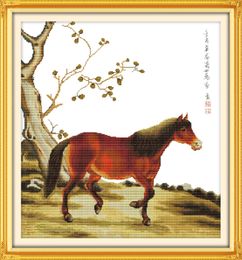 Little horse home decor paintings ,Handmade Cross Stitch Craft Tools Embroidery Needlework sets counted print on canvas DMC 14CT /11CT