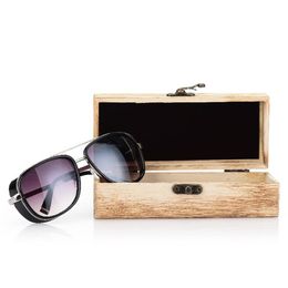 Retro Handmade Wooden Sunglasses Cases Wood Glasses Storage Boxes Vintage Gift Boxes For Men Women QW8427