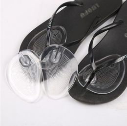 1Pair Anti-Slip Transparent Silicone Forefoot Shoe Pads Foot Care Tool Cushion Sandals High Heel Pad Foot Pain Relaxing Massage