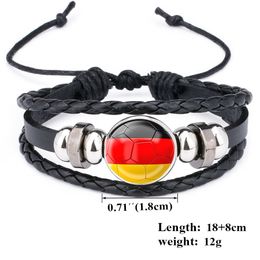 Brand New World Cup Bracelet 2018 Russia National Team Flag Wristband Souvenir Men Football Soccer Fans Sport Cinturino da polso in silicone A9407