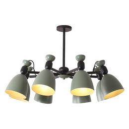 Post moderne eenvoudige hanglamp macaron kleurrijke E27 lamp blauw groen materiaal metaal lief zoet Scandinavisch droplight voor foyer slaapkamerverlichting