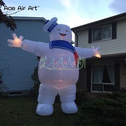 Custom Halloween model inflatable stay puft ghost-master with led lights for sale