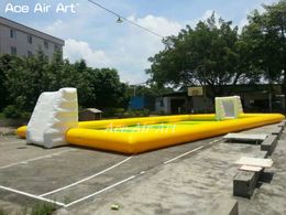 PVC Inflatable Soccer Court For Kids Professional Soccer Field With Floor Inflatable Football Soccer Pitch Sport Arena