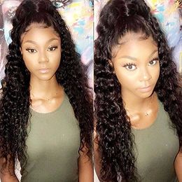 Brazilian deep wave Human Hair wigs 13x4 pre plucked 360 Lace Frontal Wigs With Baby Hairs Curly full natural Front Wig For Black Women 150% Density DIVA2