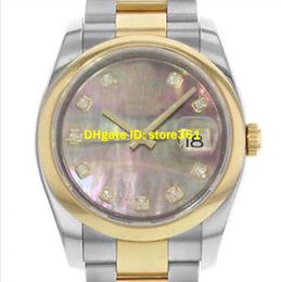 Christmas gift Luxury mens watches wristwatch 116203 Steel 18K Yellow Gold Diamond Dial Automatic Men's Watch 36mm