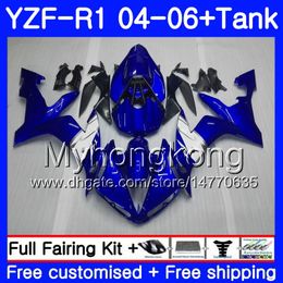 Karosserie + Tank für Yamaha YZF R 1 YZF-1000 YZF 1000 YZFR1 04 05 06 232HM.20 YZF1000 Stock blau weiß YZF-R1 04 06 YZF R1 2004 2005 2006 Verkleidung