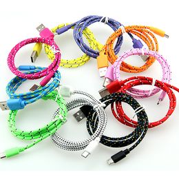 1M Colorful New Fabric Nylon Braided Type-C USB C Cable for Samsung For Blackberry for HTC Cloth braided cable