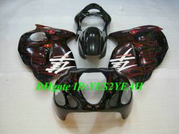 Injection Mould Fairing kit for SUZUKI Hayabusa GSXR1300 96 99 00 07 GSXR 1300 1996 2007 Red flames black Fairings set+Gifts SG15