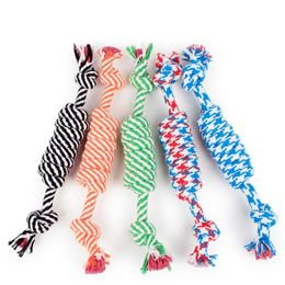 Dog Rope Fun Pet Chew Knot Toy Cotton Stripe Rope Dog Toy Durable High Quality Dog Accessories