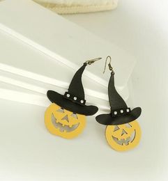 Hot Style Hot style stylish lovely earrings female pumpkin head earring Halloween witch hat chic classic exquisite elegance