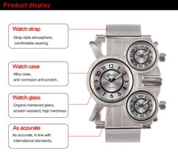 Three Time Display Quartz Mens Military Army Sport Wrist Watch latest trend high quality design fashion watch 20183122