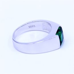 New Green Birthstone Jewelry Wedding band rings for women 5A Zircon Cz 925 Sterling silver Female Party Ring Anniversary Gift