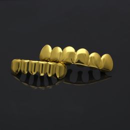 Gold Plated Teeth Grillz Set Grills High Quality Mens Hip Hop Jewelry