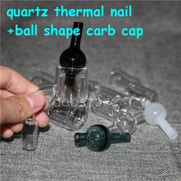 25mm Quartz Banger Insert Phat Bottom Thermal Skillet Carb Cap Dabber Nail with XL Flat Top Thick Bottom Domeless Banger Quartz Bowl Caps