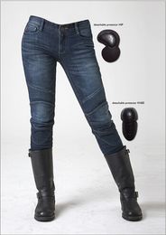 Hot sales New uglyBROS Featherbed women jeans Riding a motorcycle jeans trousers women pants motor pants protection