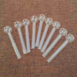 In Stock Clear Glass Smoking Pipes Pyrex Oil Burner Pipe 10cm/4inch Mini Glass Pipe Spoon Hand Pipes Smoking Accessories