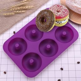 6 Cavity Non-Stick Donut Mould Donut Muffin Cake Silicone Doughnut Bakeware Baking Mold Mould Pan EEA219 15pcs