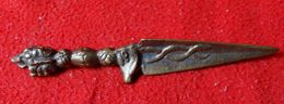 Rare Old Tantrik Wand Khatvanga khatang Antique Tibet Ritual Trisul Dakini