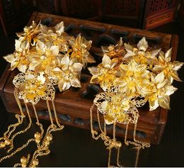 Bridal costume accessories, Chinese style Phoenix crown, hair comb, wedding photo studio, hair color, Colour plating.