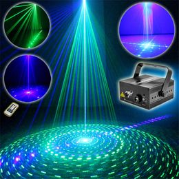 Mini 2 Len 9 GB Green Blue Patterns Projector Stage Equipment Light 3W Blue LED Mixing Effect DJ KTV Show Holiday Laser Stage Lighting L09GB