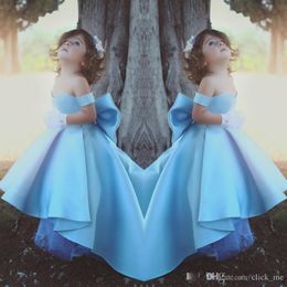 Flower Girl Dresses For Weddings Lace Appliqued Little Kids Baby Ball Gowns Cheap Long Communion Dress