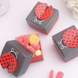 Laser Cut "Cute as a Bug" 3-D Wing Ladybug Wedding Gifts Box Candy Boxes Gift Favour Box Baby Shower Wedding Party Supplies