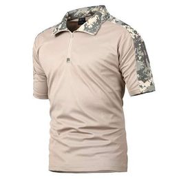 ReFire Gear Summer Tactical Camouflage T Shirt Men Quick Dry Military Uniform T-Shirt Breathable Wicking Army Combat Tee Shirts