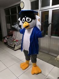 High-quality Real Pictures Owl Dr. Mascot Costume Mascot Cartoon Character Costume Adult Size free shipping