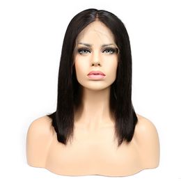 new Brazilian Straight Lace Front Wigs Adjustable Pre Plucked Silk Base Lace Frontal Human Hair Wigs Glueless Wigs For Black Women Wholesale