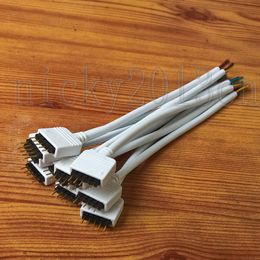 Lighting Accessories 5Pin 12mm Width RGBW Connector Adapter Extension White Wire Solderless Cable For 5050 RGBW CCT LED Strip Light